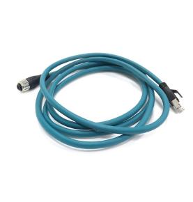 M12 to RJ45 Ethernet Cable | Industrial 4-Pin Communication Wire for LE-50xxx Series