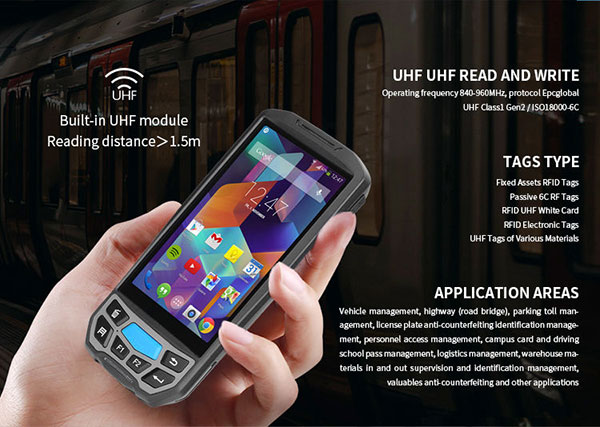 UHF Android RFID Handheld PDA details UHF Android RFID Handheld PDA details