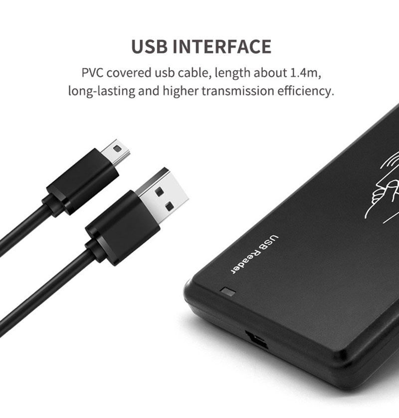 Desktop Contactless USB RFID Card Reader For 125khz Cards Tags 7 Desktop Contactless USB RFID Card Reader For 125khz Cards Tags 7