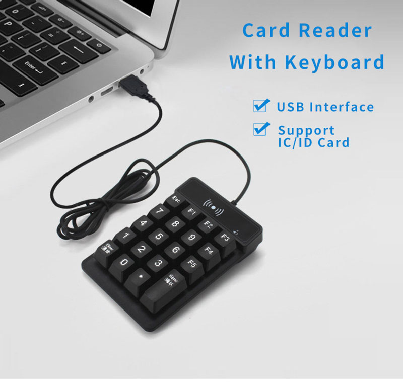 Protocol ISO 14443A Working Frequency 125Khz or 13.56mHz Chip Card Reader With Small Keyboard Protocol ISO 14443A Working Frequency 125Khz or 13.56mHz Chip Card Reader With Small Keyboard