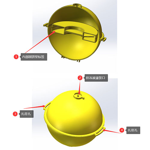Power cable gas Petroleum water supply communication pipeline positioning RFID electronic marker ID marking ball 2 Power cable gas Petroleum water supply communication pipeline positioning RFID electronic marker ID marking ball 2