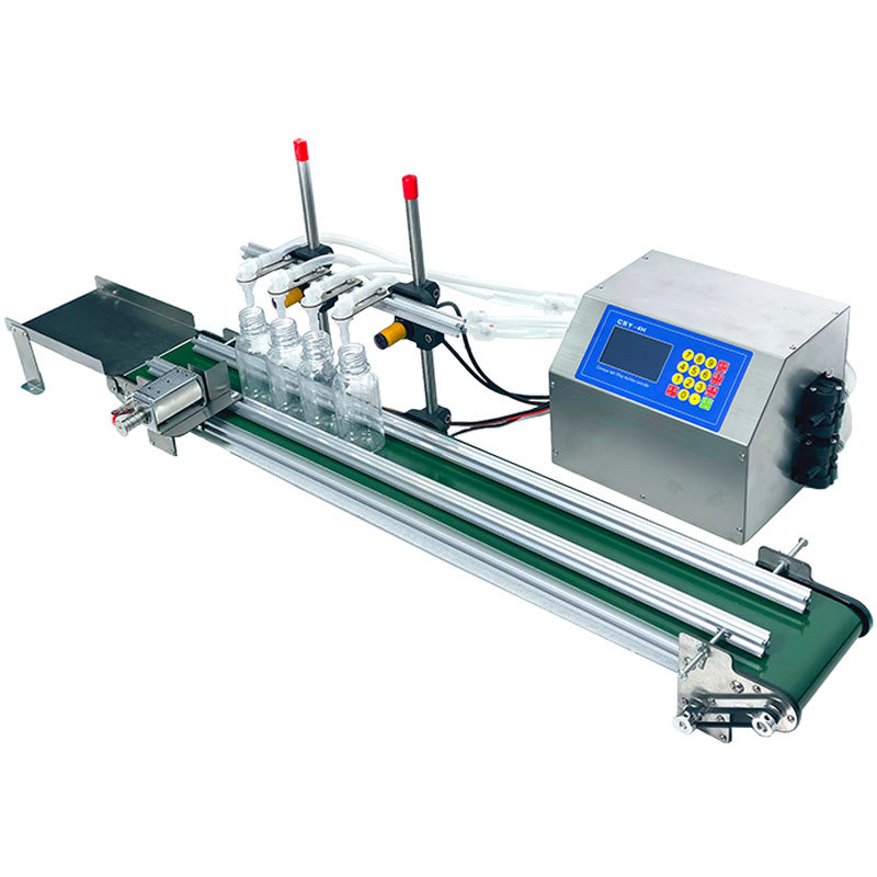 RFID automatic small four-head liquid filling machine RFID conveyor belt liquid filling machine with conveyor RFID automatic small four-head liquid filling machine RFID conveyor belt liquid filling machine with conveyor