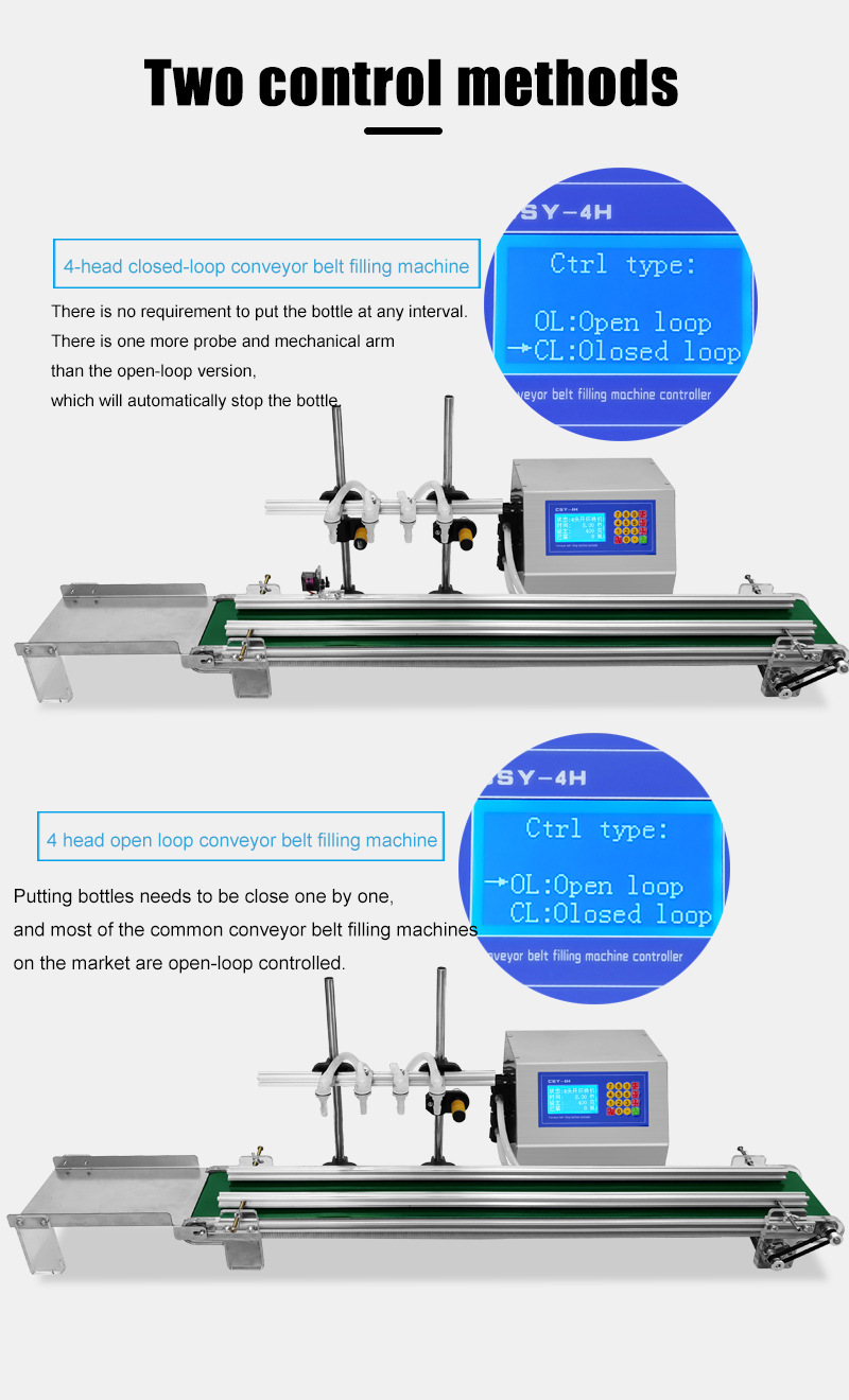 RFID automatic small four-head liquid filling machine RFID conveyor belt liquid filling machine with conveyor 10 RFID automatic small four-head liquid filling machine RFID conveyor belt liquid filling machine with conveyor 10