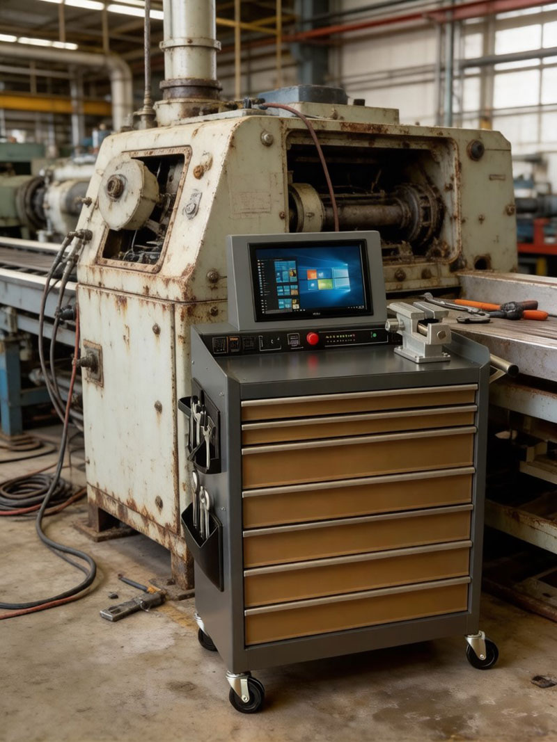 RFID <a href=https://industrial.rfid-life.com/RFID-Tool-Cart.html target='_blank'>tool cart</a>: Portable Smart Repair Cabinet with Embedded Windows Screen RFID Tool Cart: Portable Smart Repair Cabinet with Embedded Windows Screen