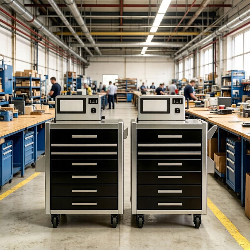 RFID Industrial Smart Tool Cart for Factory Floor – Real-Time Tracking, Cloud Management & Durable Design