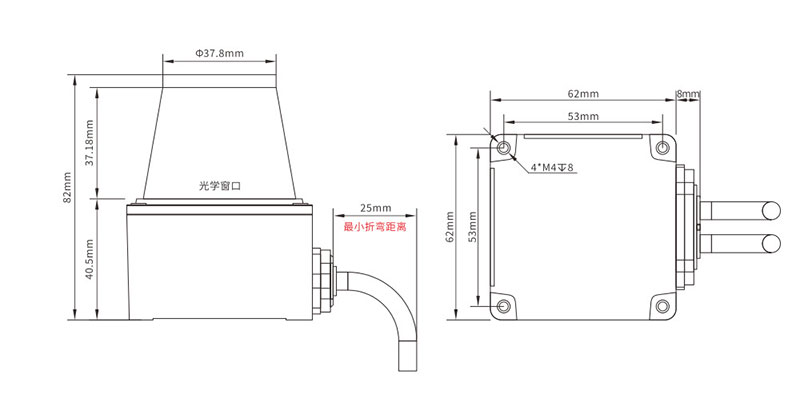360° PRT Laser Safety Scanner for AGV | 50m Collision Avoidance Radar